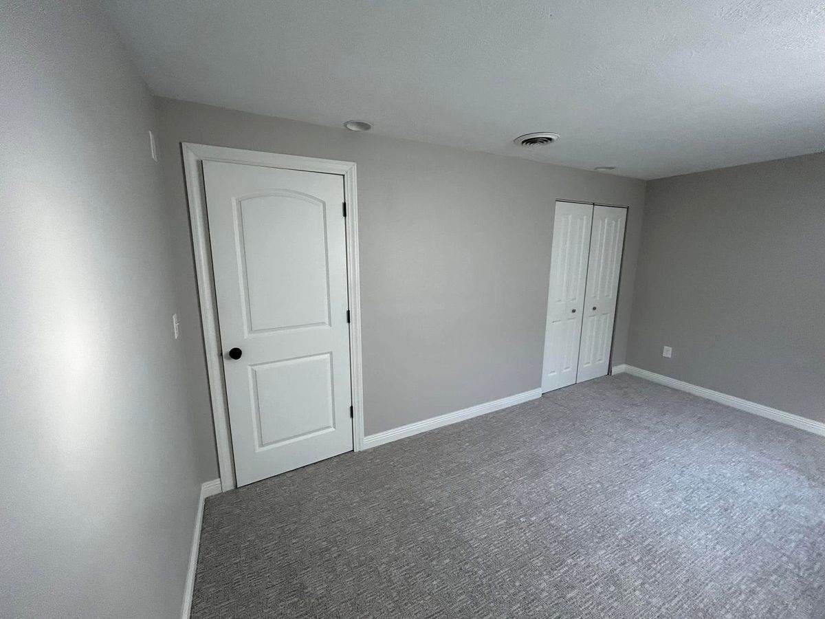 Doors, closet and baseboard finished